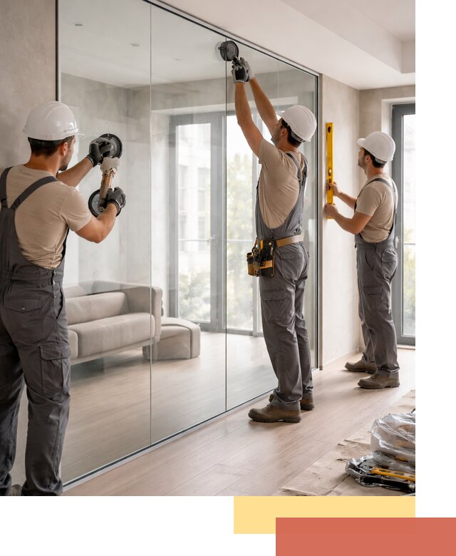 Перегородки из закаленного стекла в Хабаровске для офисов и квартир