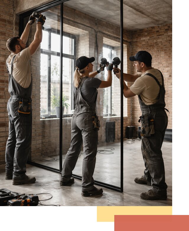 Стеклянные перегородки лофт — изготовление и монтаж в Хабаровске