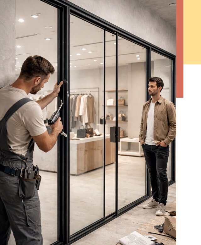 Стеклянные перегородки для магазинов в Хабаровске от 8436 руб. под ключ | ОТДЕЛОЧНИК-Хбр