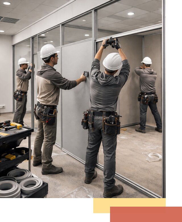 Мобильные офисные перегородки под ключ в Хабаровске