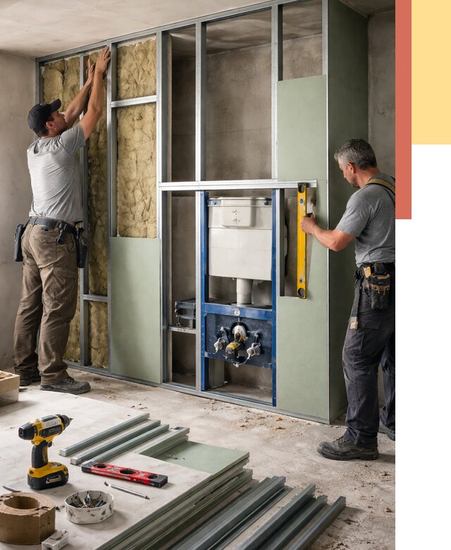 Установка сантехнических перегородок в Хабаровске от 8745 руб. | ОТДЕЛОЧНИК-Хбр