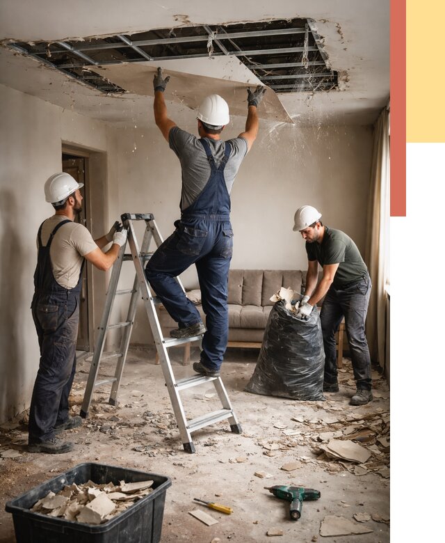 Демонтаж гипсокартонного потолка в Хабаровске от 432 руб. за м2 — ОТДЕЛОЧНИК-Хбр