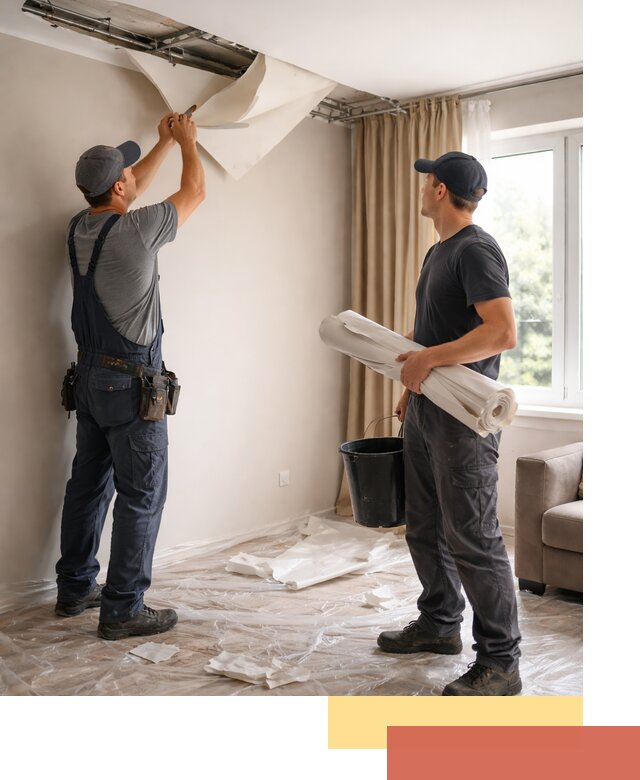 Демонтаж натяжного потолка в Хабаровске быстро и аккуратно