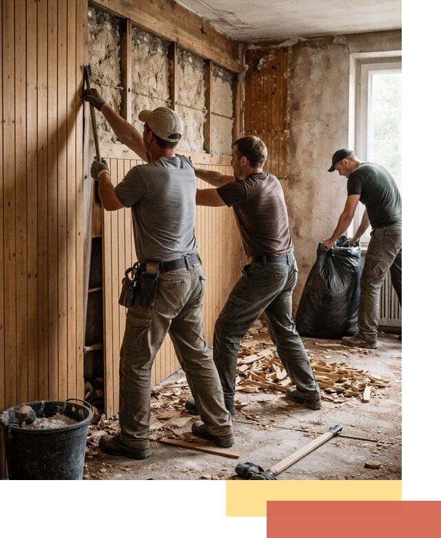 Демонтаж вагонки и вывоз материалов в Хабаровске