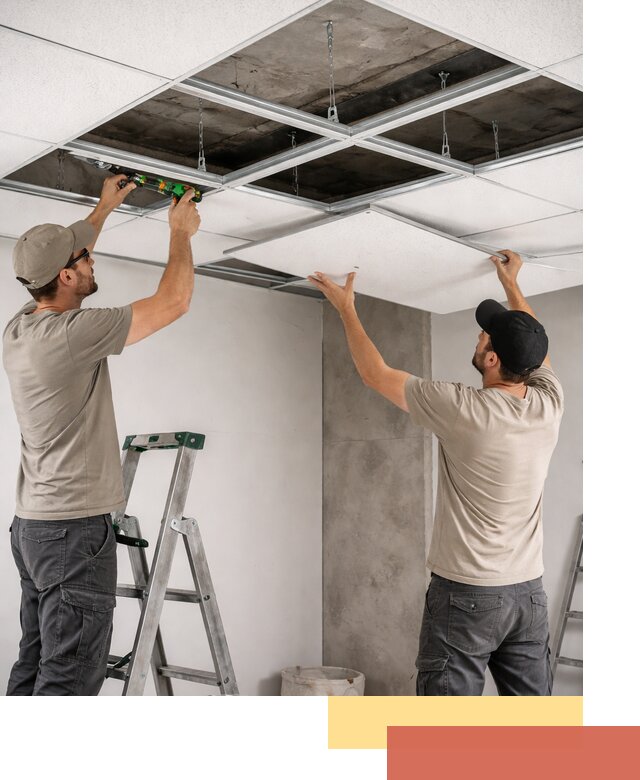 Монтаж потолка Армстронг под ключ в Хабаровске