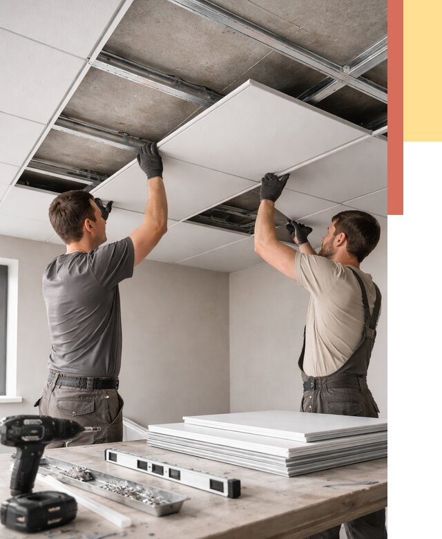 Монтаж кассетного потолка в Хабаровске от 4630 руб/м2 — установка и сборка | ОТДЕЛОЧНИК-Хбр