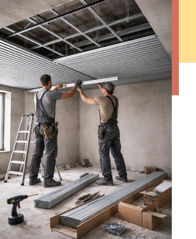 Монтаж реечного потолка в Хабаровске от 4630 руб. под ключ | ОТДЕЛОЧНИК-Хбр