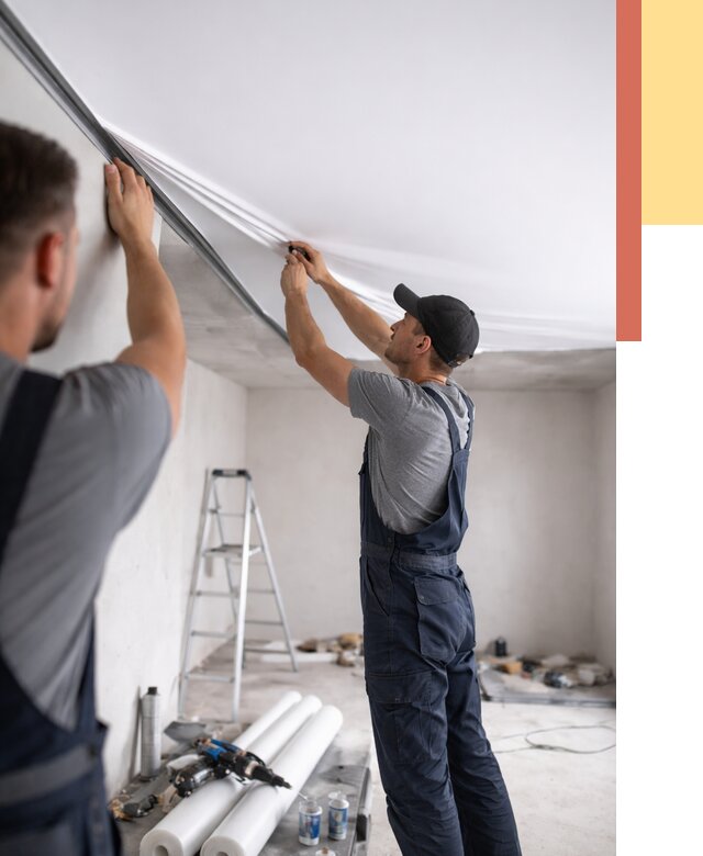 Монтаж матового натяжного потолка в Хабаровске от 4630 руб./м² — быстро и недорого | ОТДЕЛОЧНИК-Хбр