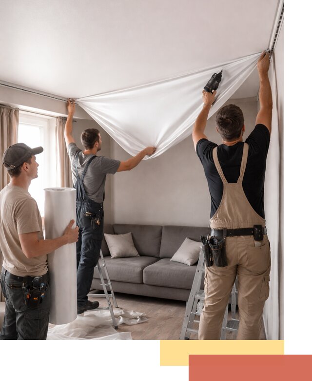 Монтаж сатинового натяжного потолка в Хабаровске качественно и быстро