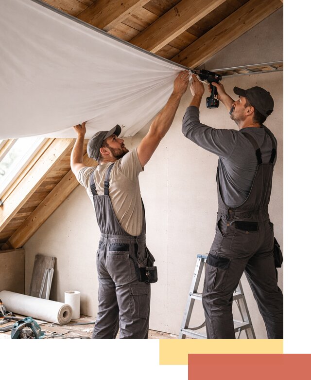 Монтаж натяжного потолка в мансарде в Хабаровске