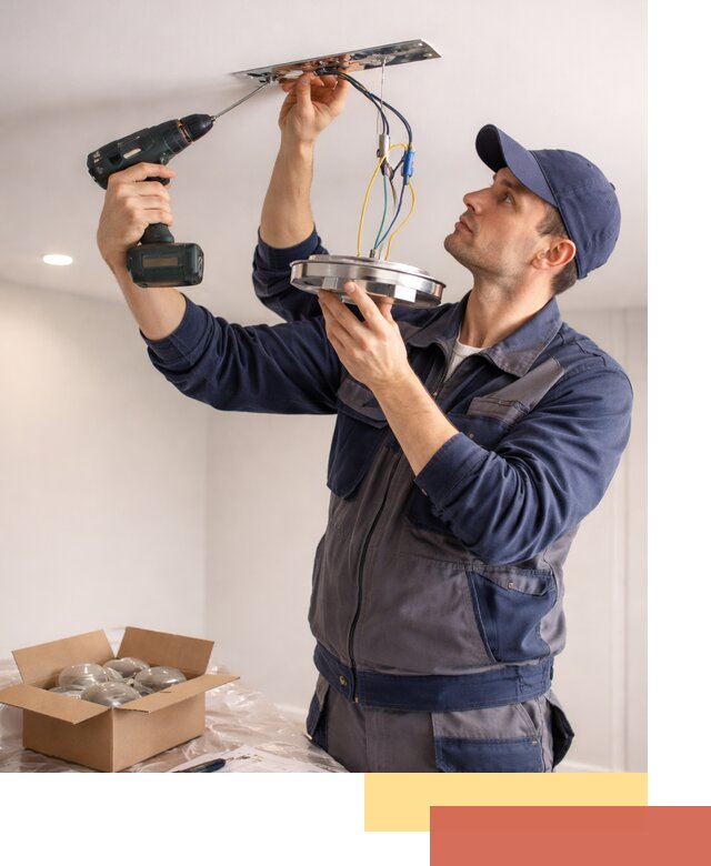 Установка люстры в натяжной потолок в Хабаровске