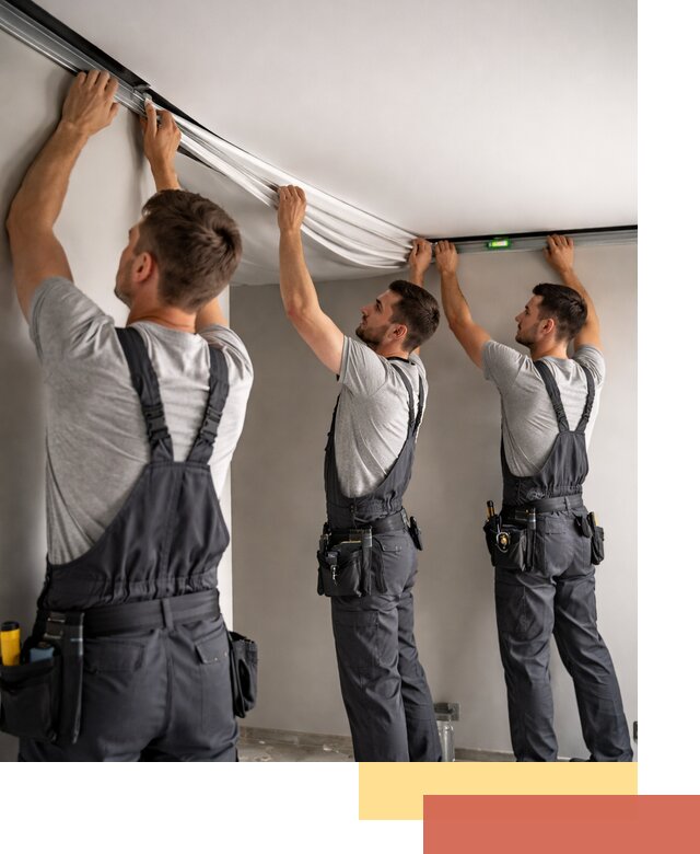 Теневые натяжные потолки в Хабаровске: монтаж и отделка быстро и качественно