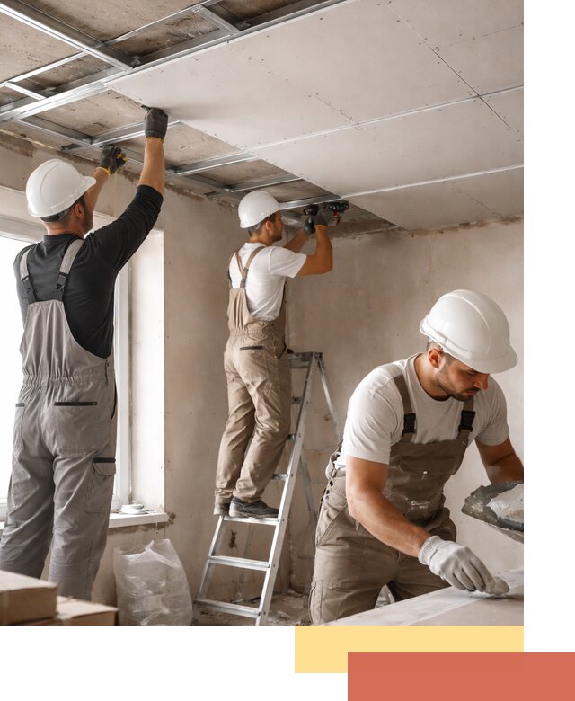 Одноуровневый потолок из гипсокартона в Хабаровске — монтаж и отделка