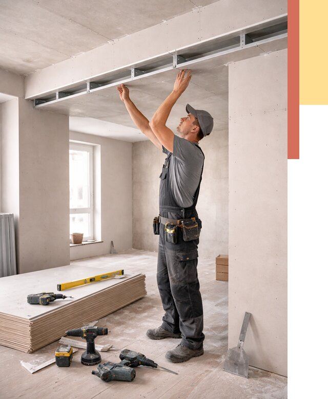 Потолок из гипсокартона с нишей в Хабаровске от 1286 руб. под ключ | ОТДЕЛОЧНИК-Хбр