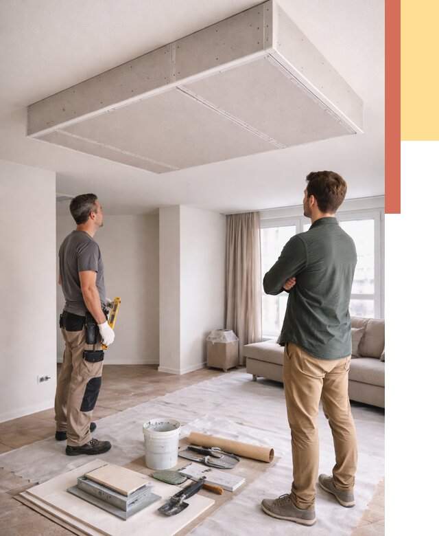 Короб на потолке из гипсокартона в Хабаровске от 2263 руб. — монтаж и услуги под ключ | ОТДЕЛОЧНИК-Хбр