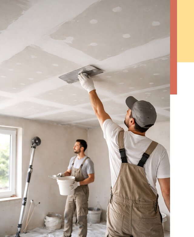 Шпаклевка потолка из гипсокартона в Хабаровске от 3292 руб./м2 — услуги под ключ | ОТДЕЛОЧНИК-Хбр