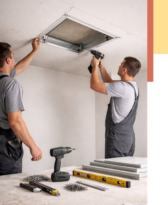 Установка люка в потолок ГКЛ в Хабаровске от 2572 руб. под ключ | ОТДЕЛОЧНИК-Хбр