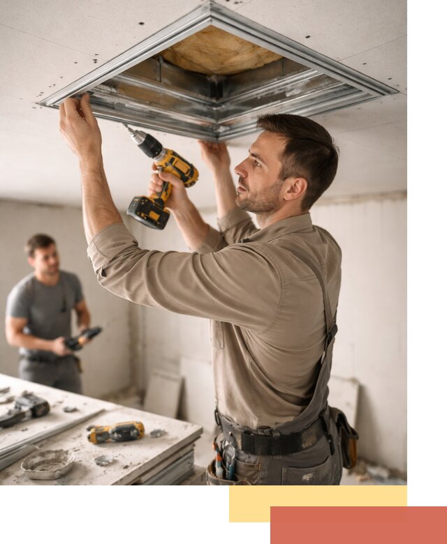 Монтаж люка в потолок из ГКЛ в Хабаровске