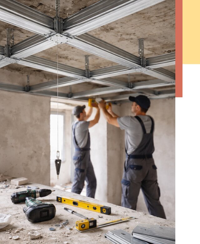 Монтаж каркаса потолка из профиля в Хабаровске от 4630 руб. — услуги ОТДЕЛОЧНИК-Хбр
