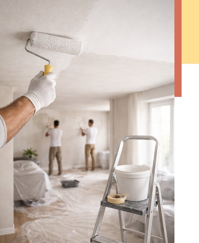 Покраска потолка акриловой краской в Хабаровске от 2572 руб. | ОТДЕЛОЧНИК-Хбр