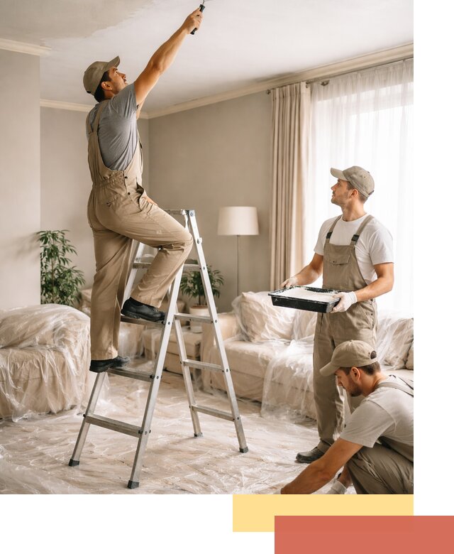 Покраска потолков акриловой краской в Хабаровске качественно и быстро