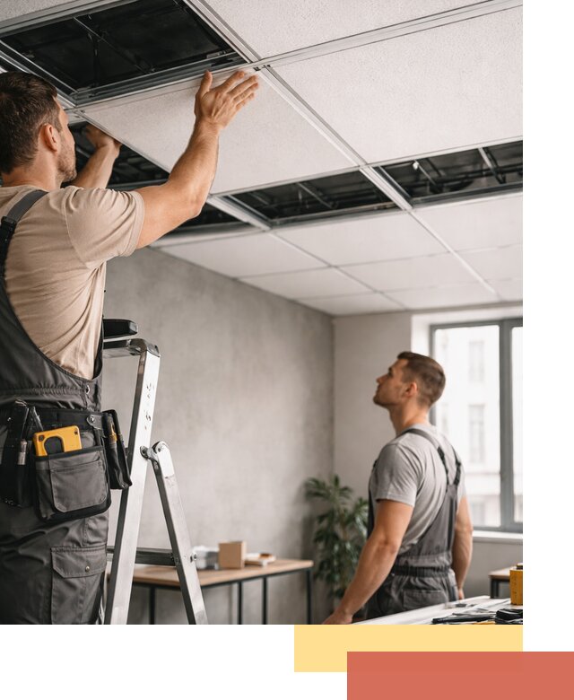 Монтаж потолочной плитки в Хабаровске качественно и в срок