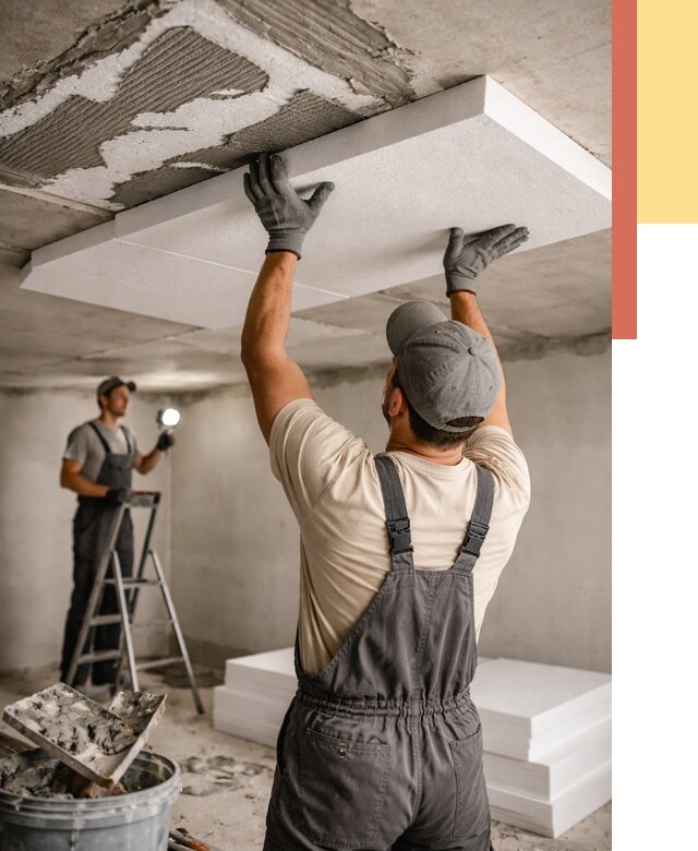 Утепление потолка пенопластом в Хабаровске от 4630 руб/м2 — недорого и быстро | ОТДЕЛОЧНИК-Хбр