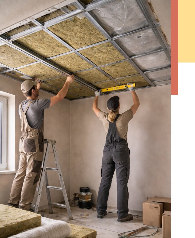 Шумоизоляция потолка в Хабаровске от 1286 руб. под ключ — услуги ОТДЕЛОЧНИК-Хбр